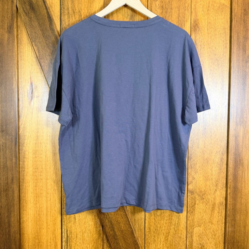 Maurices Die Hard Fan Skeleton Graphic Tee Charcoal Grey Spooky Grunge T-Shirt - Picture 3 of 7